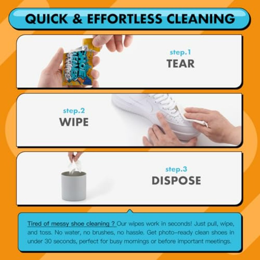 Shoe Cleaner Wipes, Shoe Clean – обзор и цена Sneaker Care Cleaner