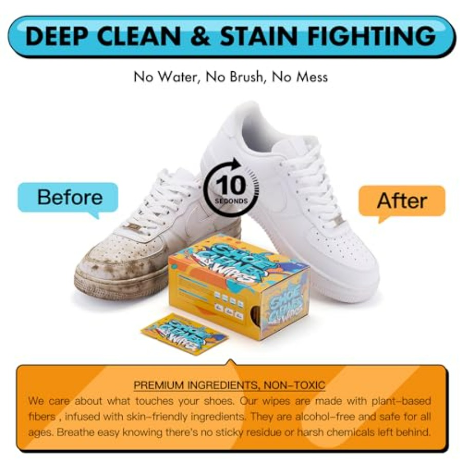 Shoe Cleaner Wipes, Shoe Clean – обзор и цена Sneaker Care Cleaner