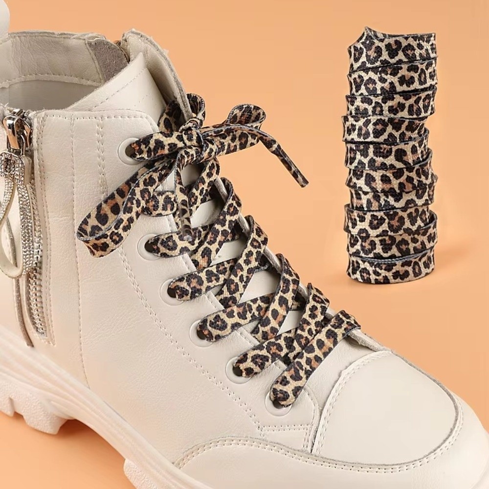 1Pair 120CM Fashion Leopard Pr – обзор и цена Lace Replacement Flat