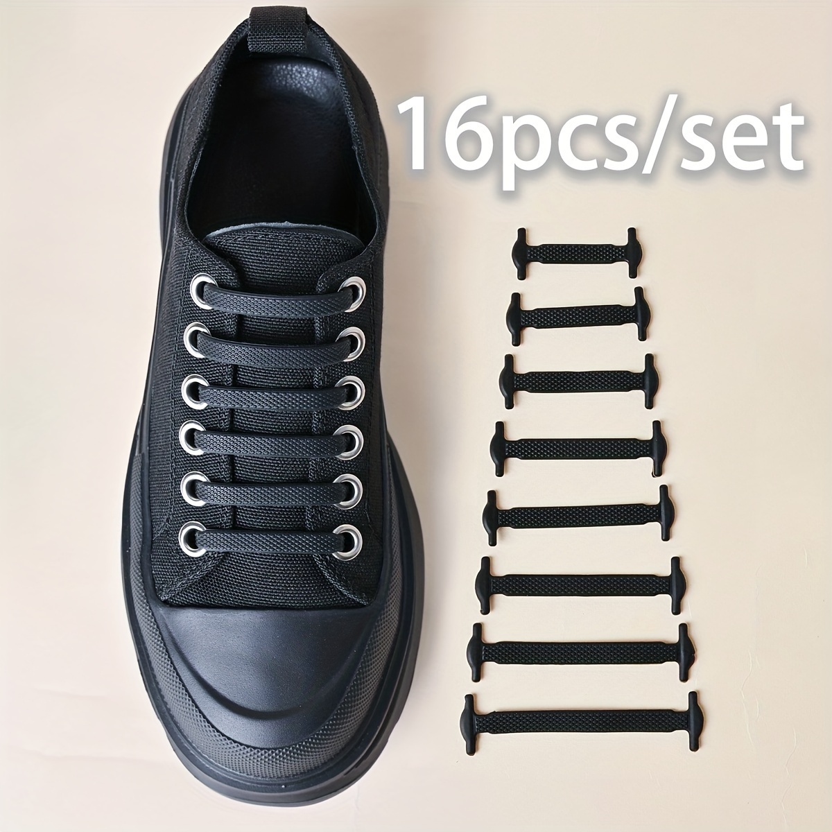 16pcs No Tie Shoe Laces, Elast – обзор и цена Lace Replacement Flat