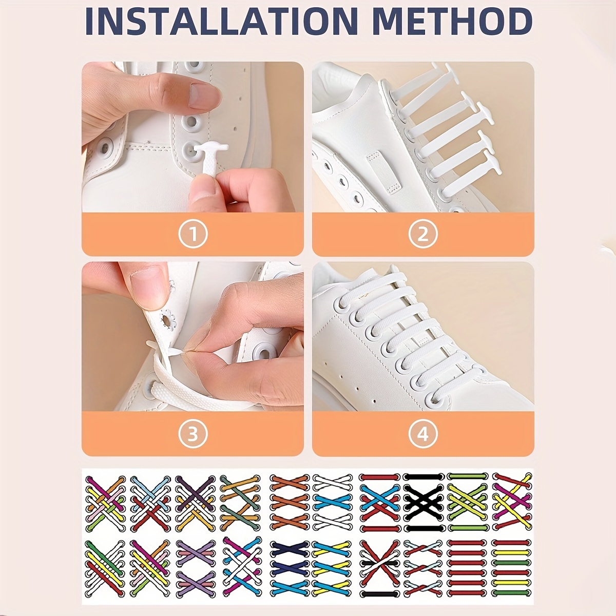 16pcs No Tie Shoe Laces, Elast – обзор и цена Lace Replacement Flat